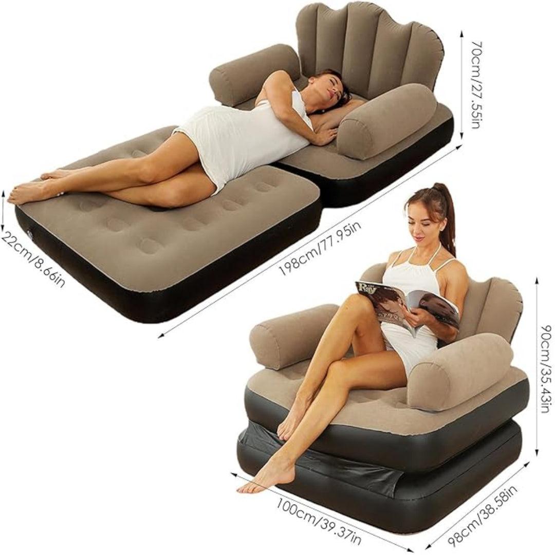 Sofá cama hinchable portátil