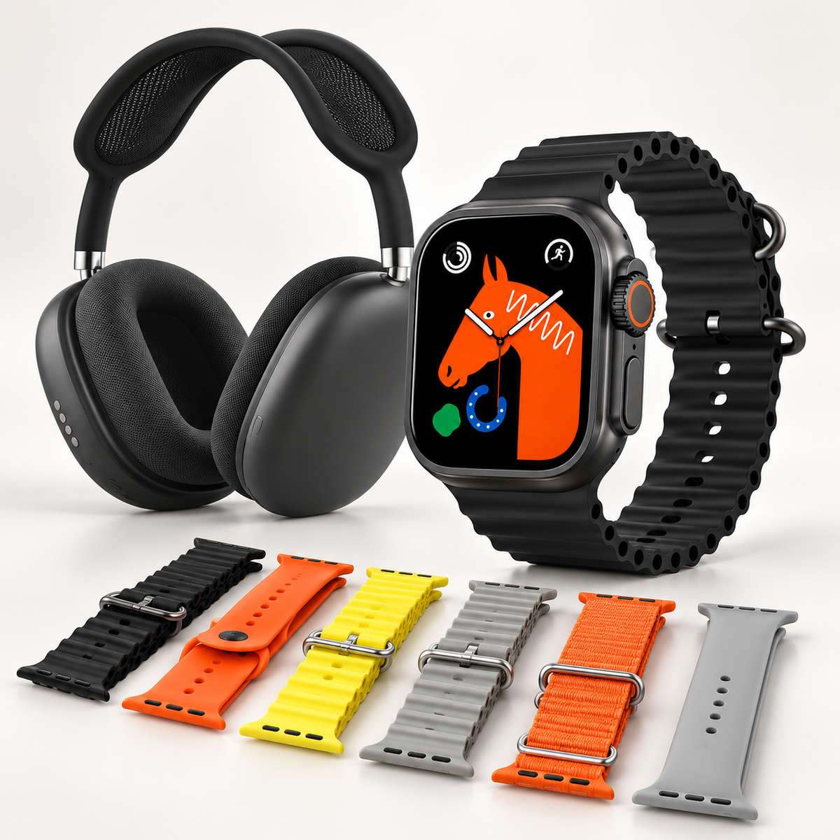 Pack Ultra 2 preto, sete pulseiras e P9